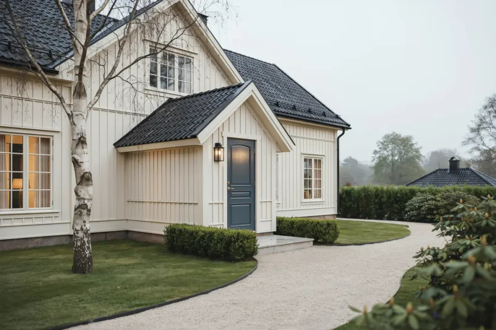 tillbyggnad av entr med ny farstukvist i stocksund djursholm