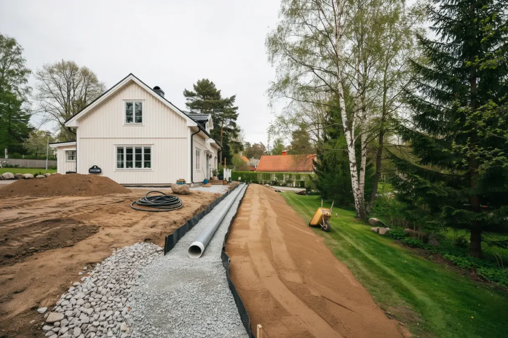 markarbete f r dr nering och dagvattenledning i stocksund djursholm