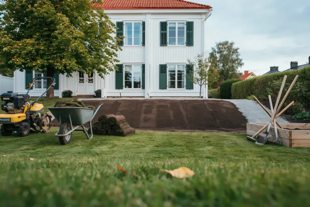 markarbete med schakt och markplanering f r tr dg rd i sby djursholm