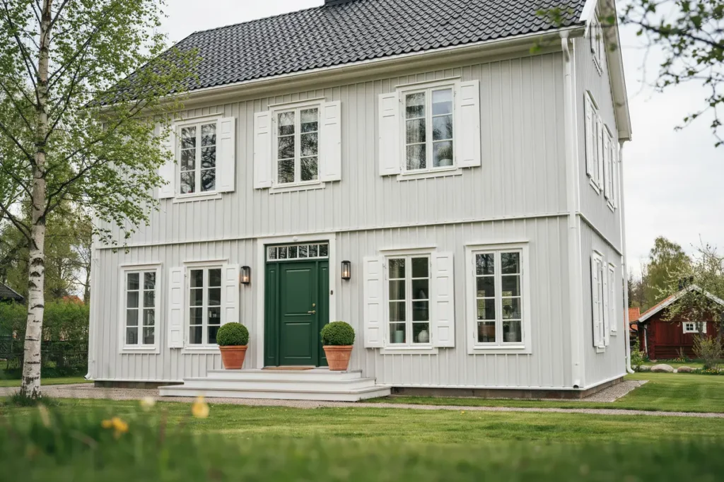 renovering av fasad och m lning av villa i sby